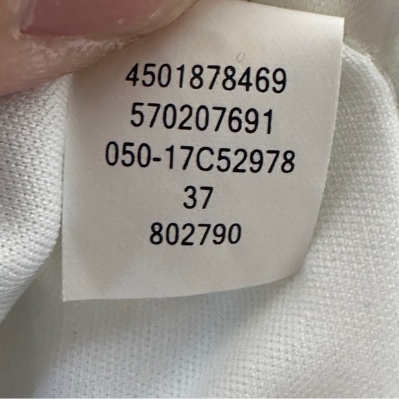 Chico's Sz. 2 (Lg) colorblock maxi dress, stretch, white/black, flowy - Picture 9 of 10